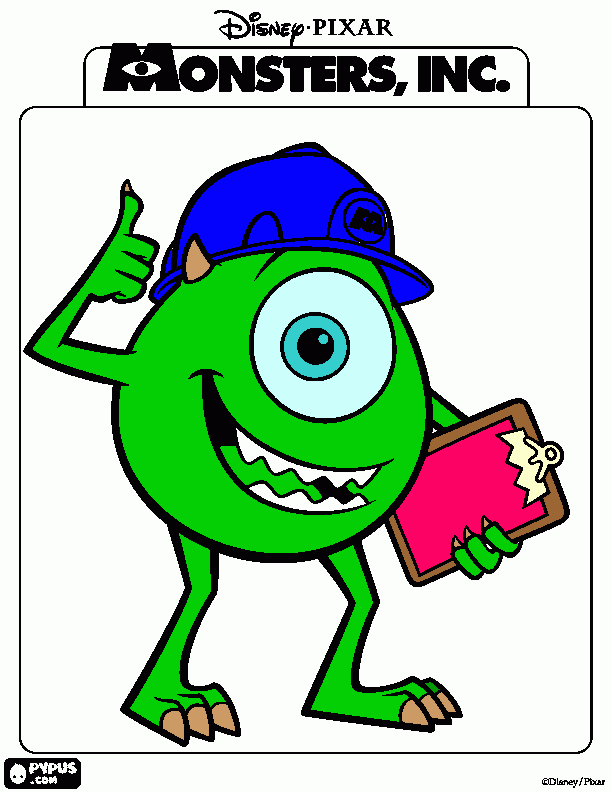 Mike Monsters INC coloring page