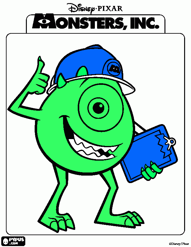 Mike coloring page
