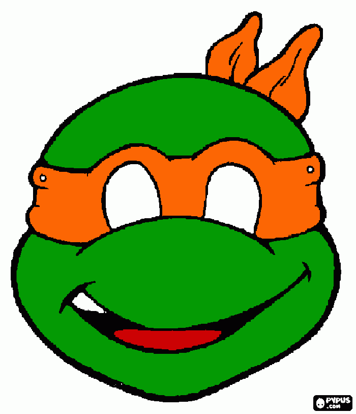 Mikey mask coloring page