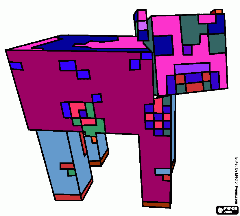 Minecraft 1 coloring page