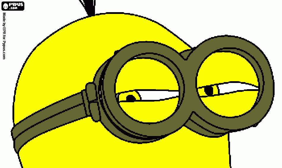 minion eyes coloring page