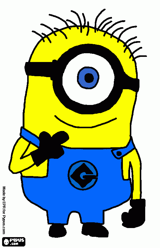 Minion with one eye- Carl coloring page