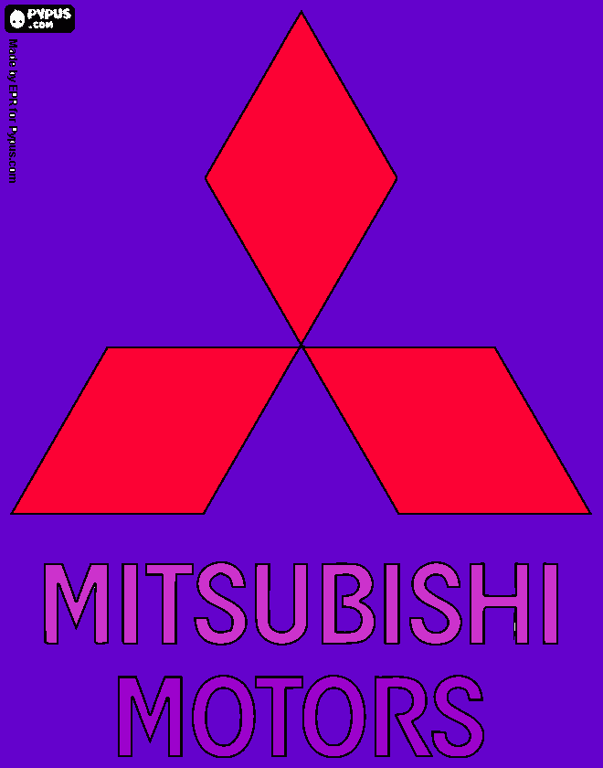 mitsubishi motors  coloring page