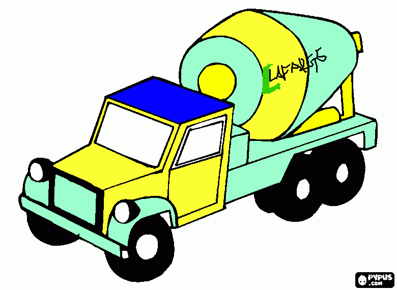 Mixer Truck coloring page