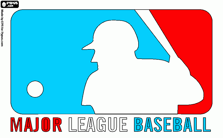 MLB logo coloring page