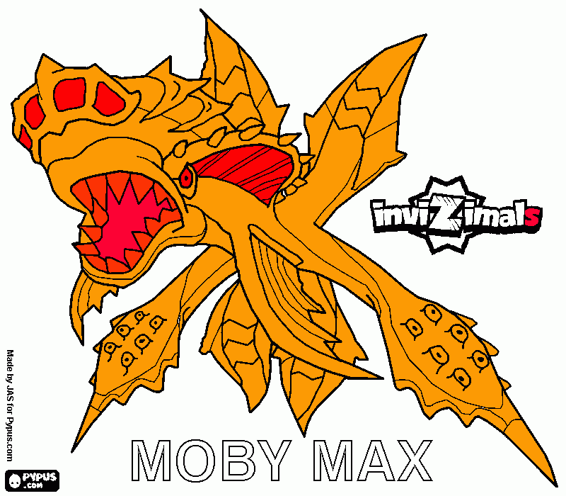 moby max coloring page