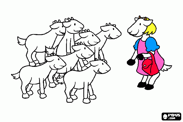 mommmy goat coloring page