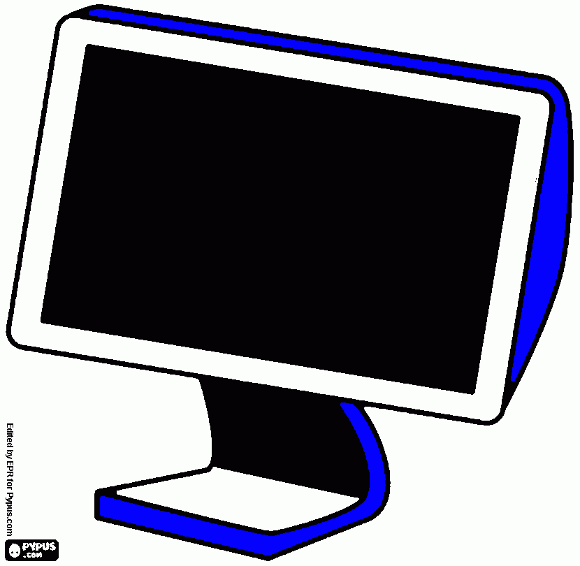 Monitor coloring page