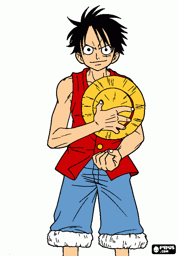 monkey d luffy - one piece coloring page