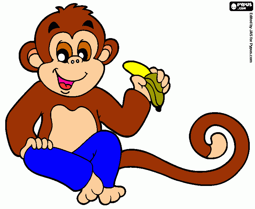 Monkeyyyyyy coloring page