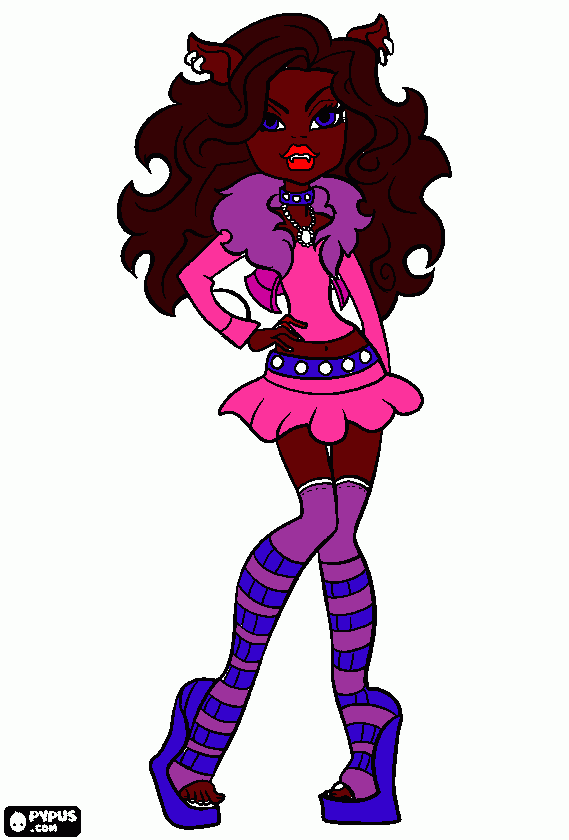 monster   high coloring page
