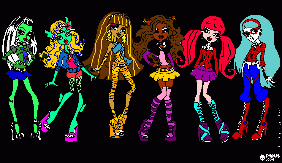 MONSTER HIGH CREW coloring page