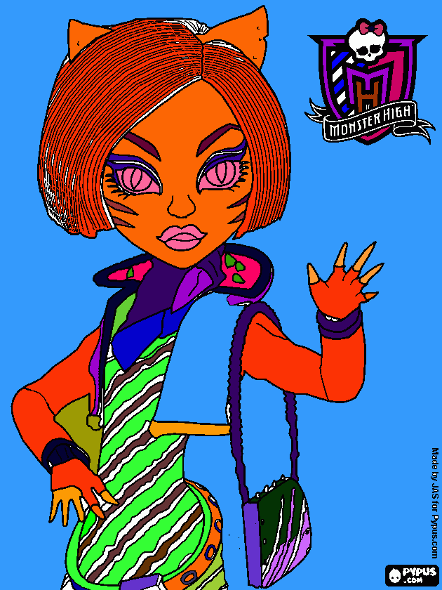 monster high doll coloring page