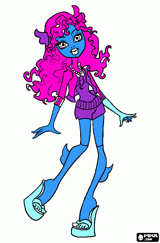 Monster High Lagoona coloring page