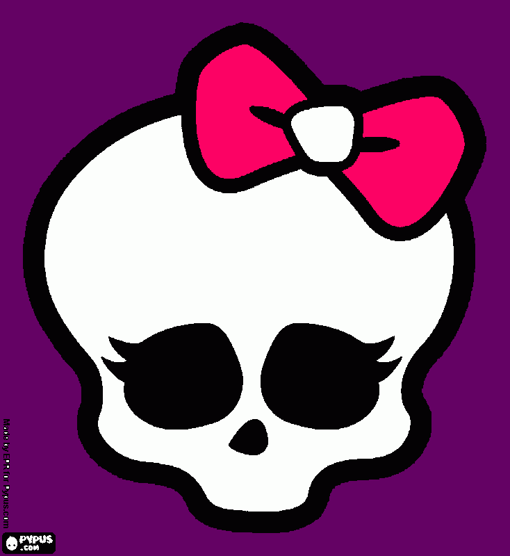 monster high skull coloring page