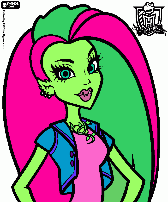 monster high venus coloring page