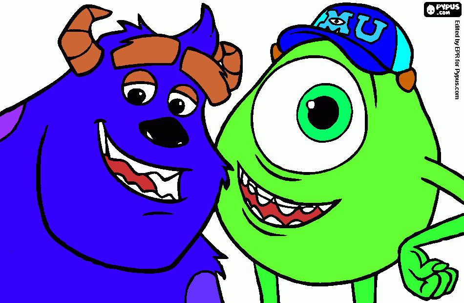 Monsters U. coloring page
