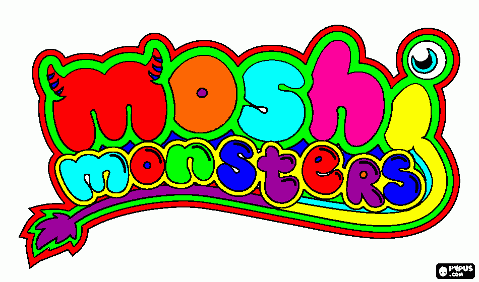 moshi monster coloring page