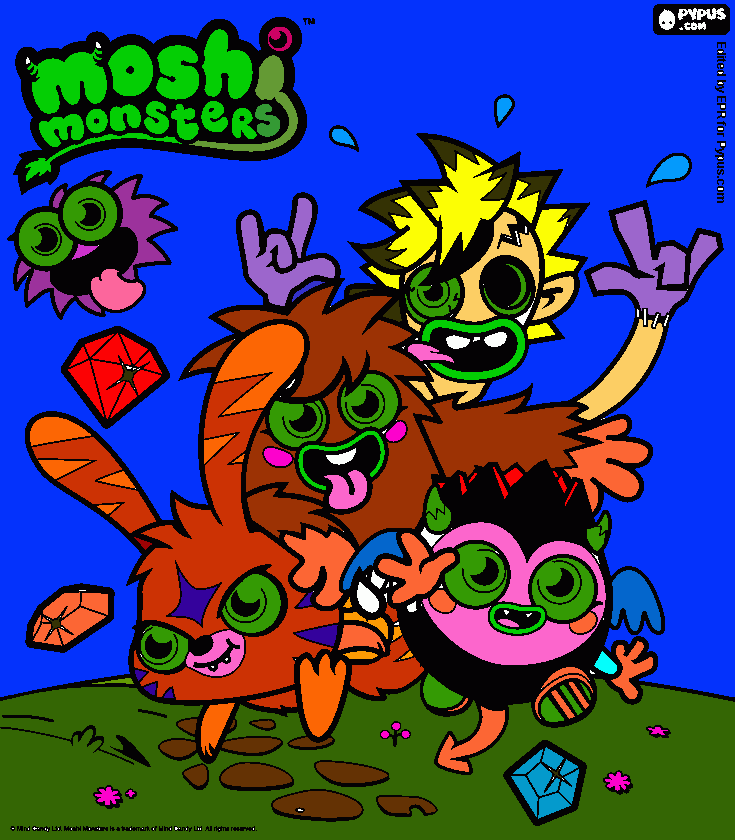 moshi monsters - from Jake coloring page