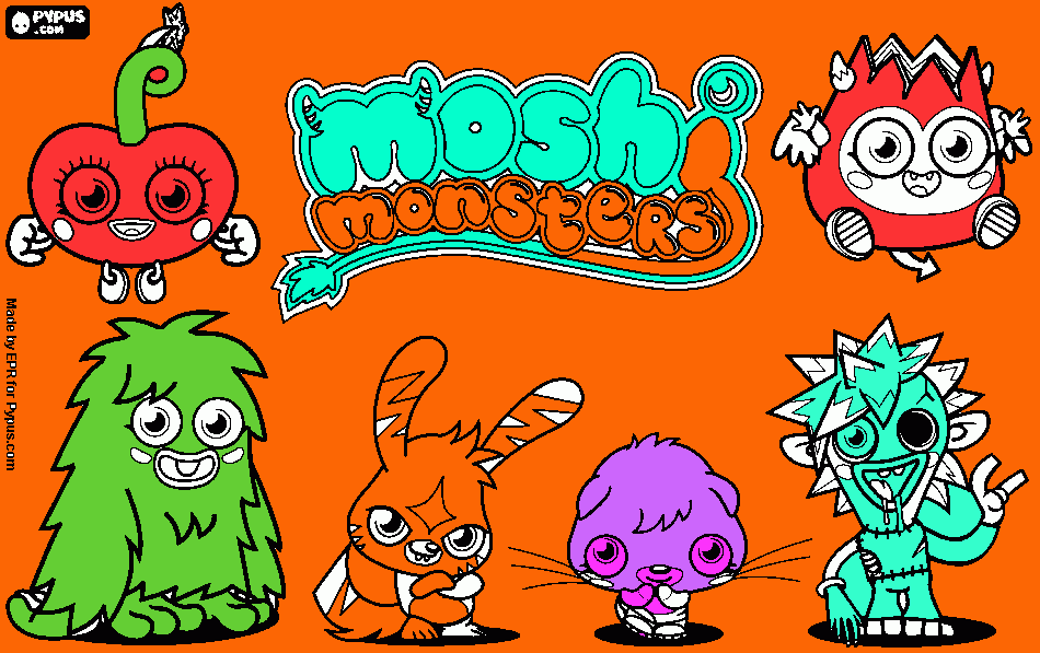 moshi pic coloring page