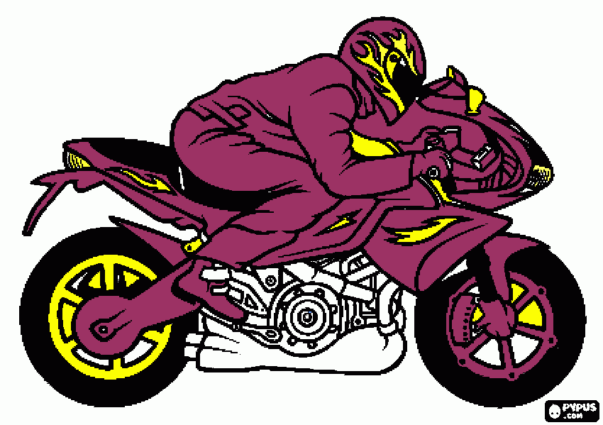 Motorcycle for Kaitlyn and Jared coloring page