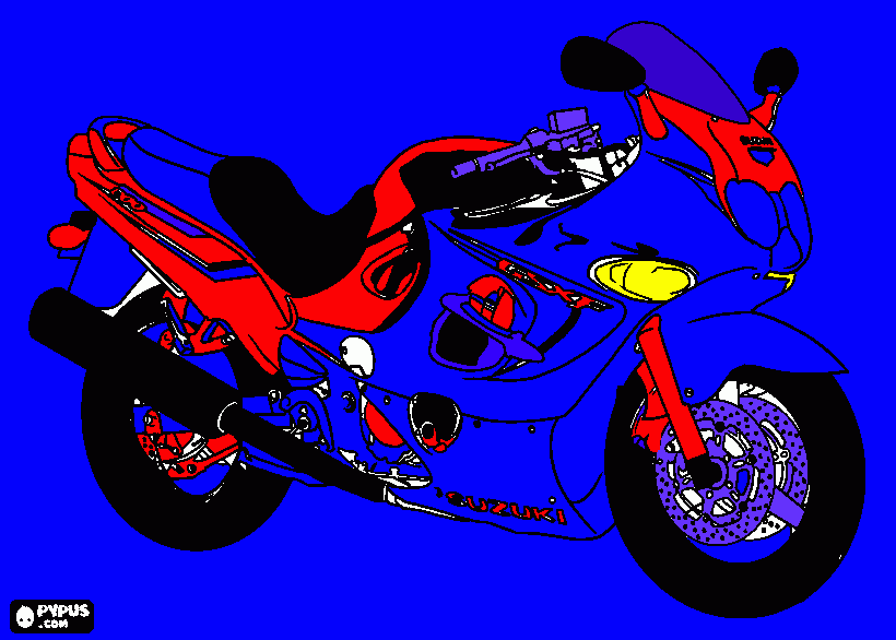 motorcycle for Mrs. Cass coloring page