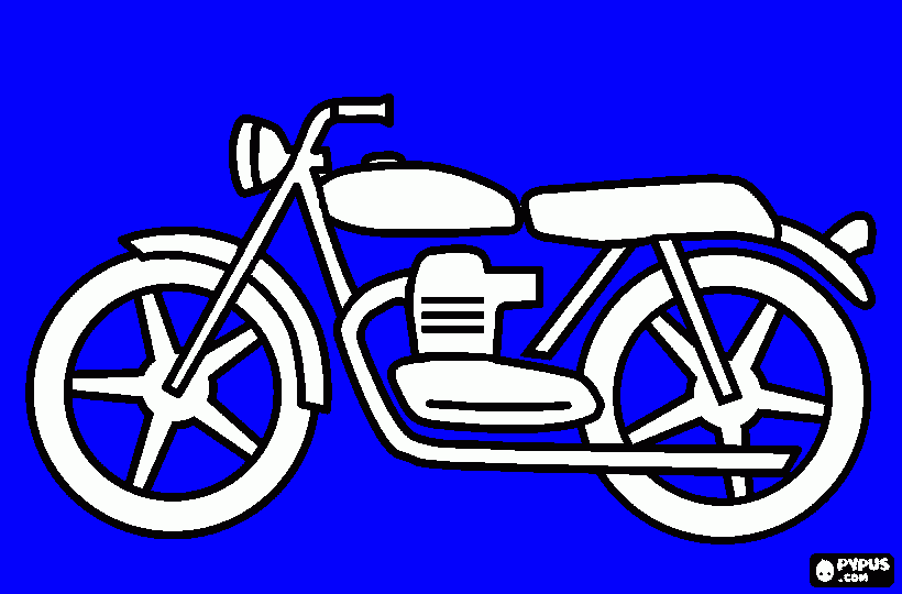 Motorcycle for rhinestones coloring page