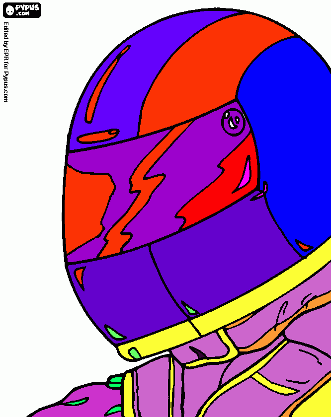 motorcycle helmet coloring page