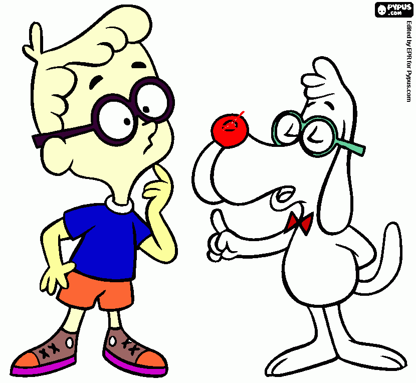 mr peabody coloring page