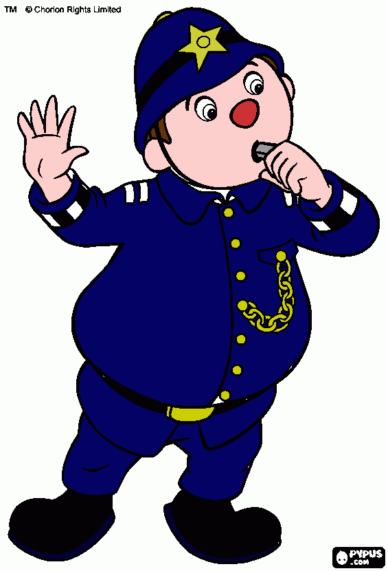 mr plod coloring page