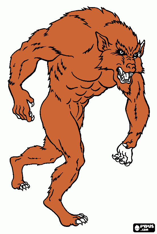 Mr. Werewolf 2 coloring page