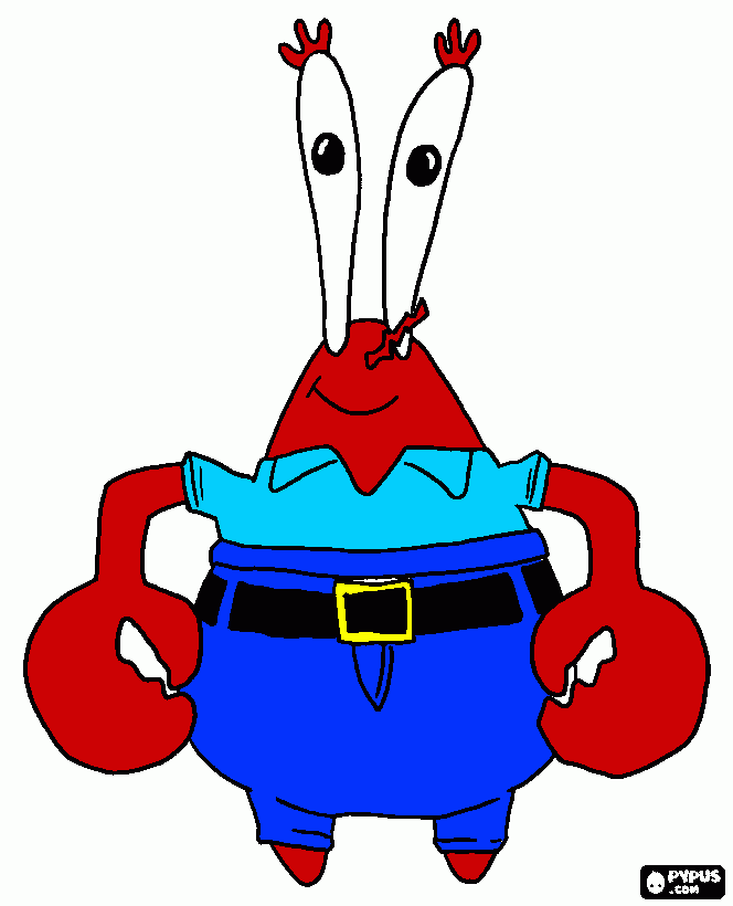 mr.krabs coloring page