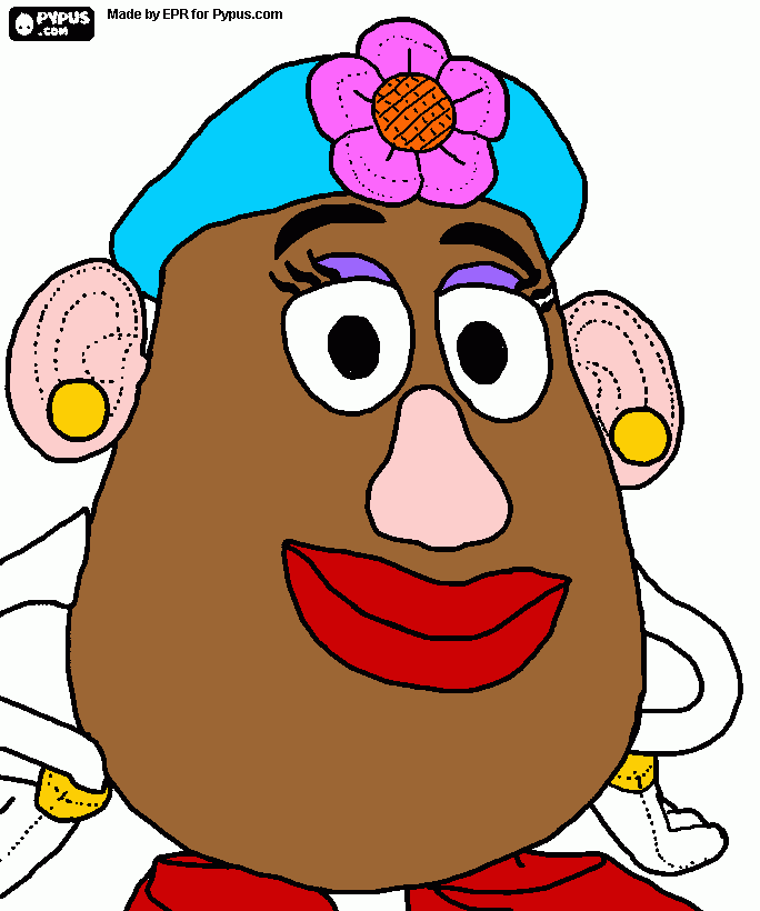 mrs potato head coloring page