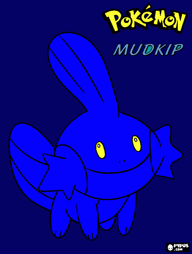 Mudkip coloring page