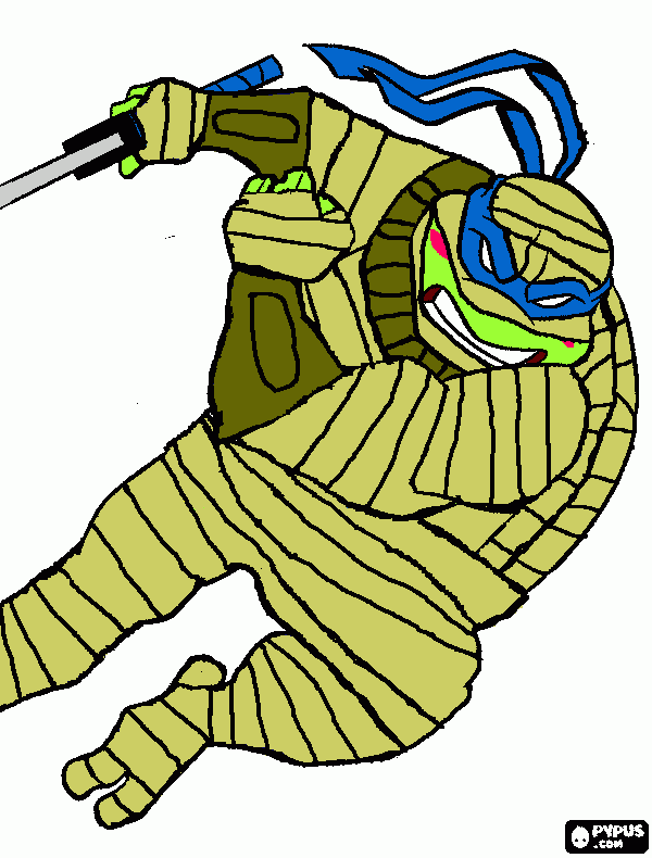 Mummy Leo coloring page