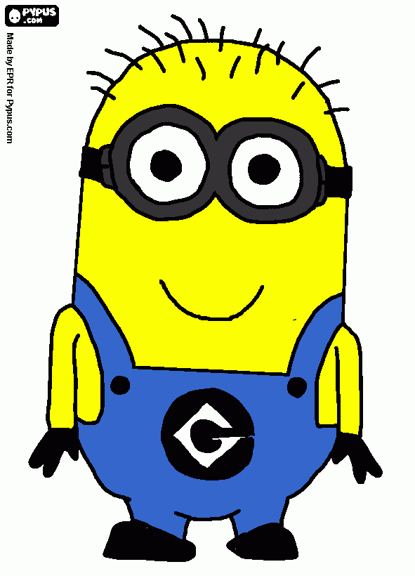 My 2 Eyed Minion coloring page