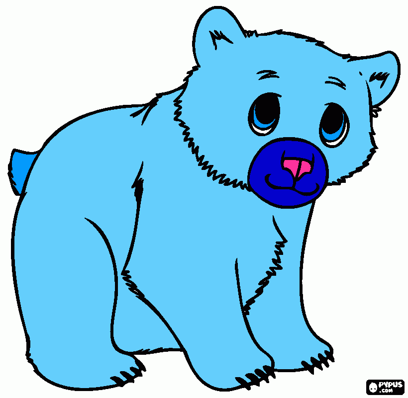 my bear is so cute coloring page