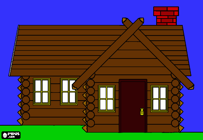 my cabin coloring page