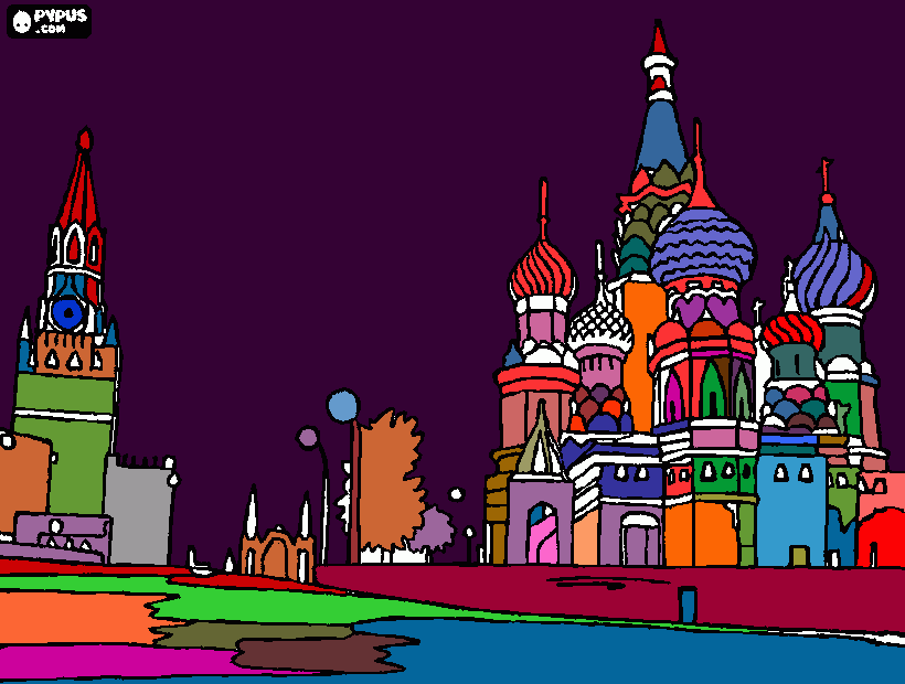 My Colorful Kremlin coloring page