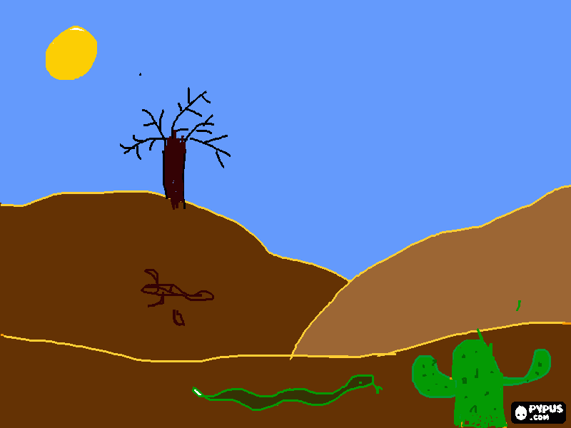 My favourite habitat-Desert coloring page