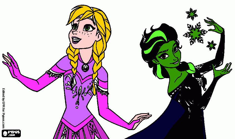 My Frozen wicked inspired look :) coloring page