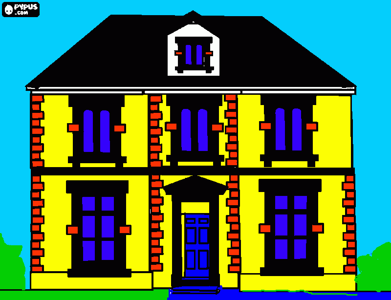 My house Drawing coloring page