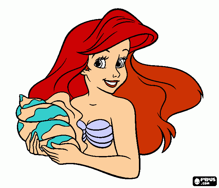 My lil Mermaid(: coloring page