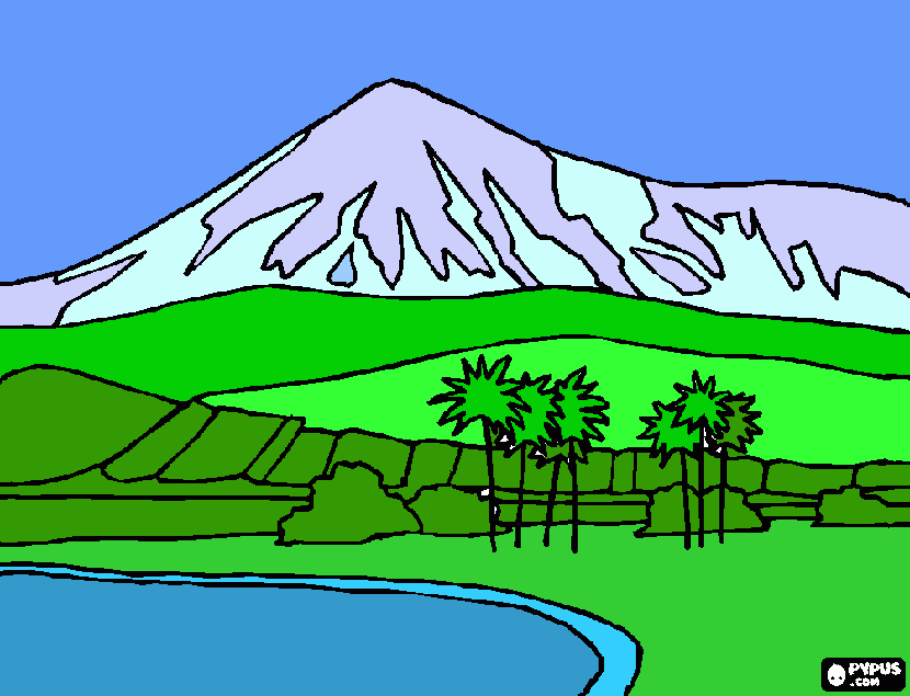 My mountain coloring page