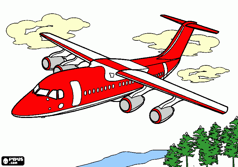My new airplane coloring page