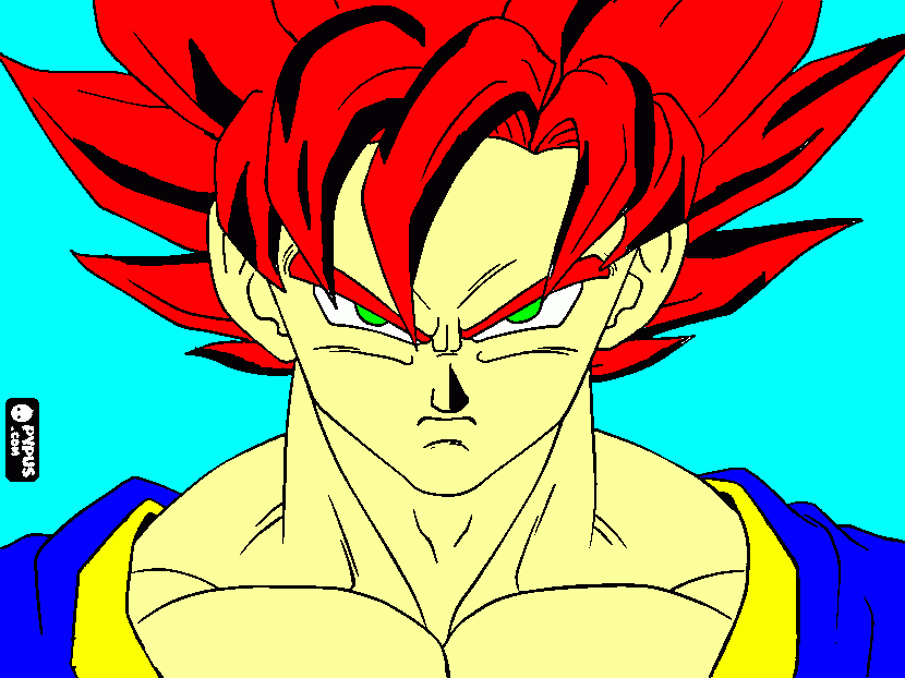 My own dbz character coloring page
