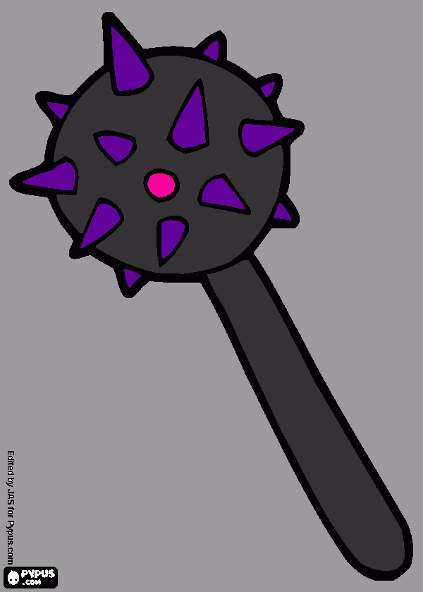 my spiked club coloring page