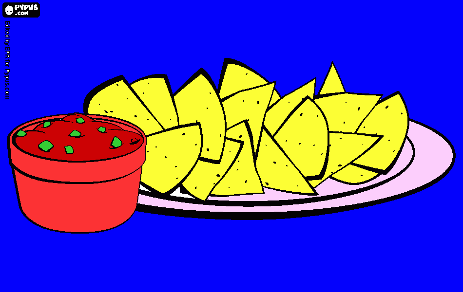 nachos coloring page