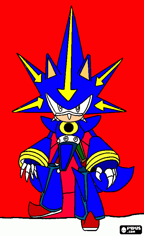 neo metal sonic :))) coloring page