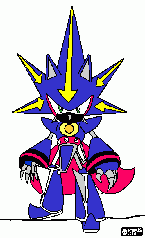 Neo Metal Sonic coloring page